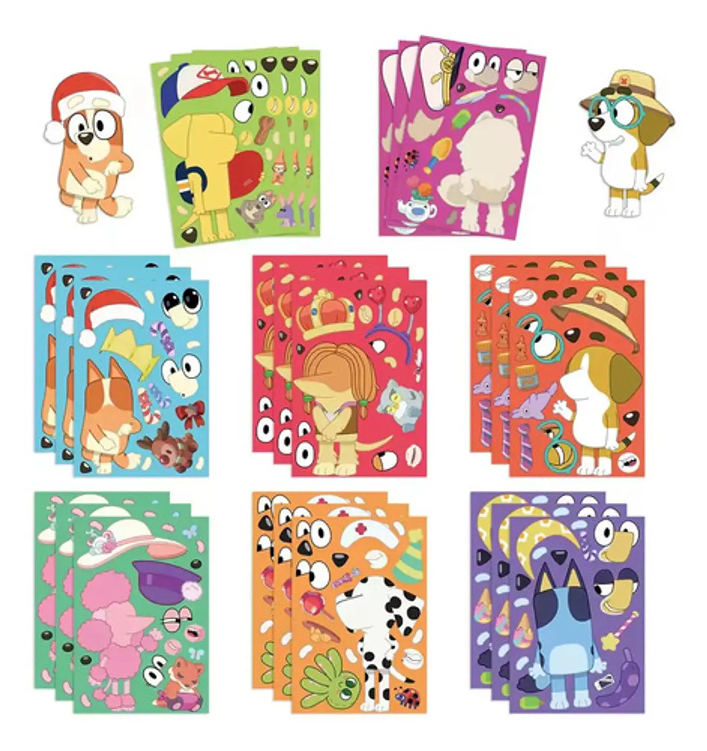 Pack X16 Láminas Stickers De Bluey Pegatinas Adhesivas 3