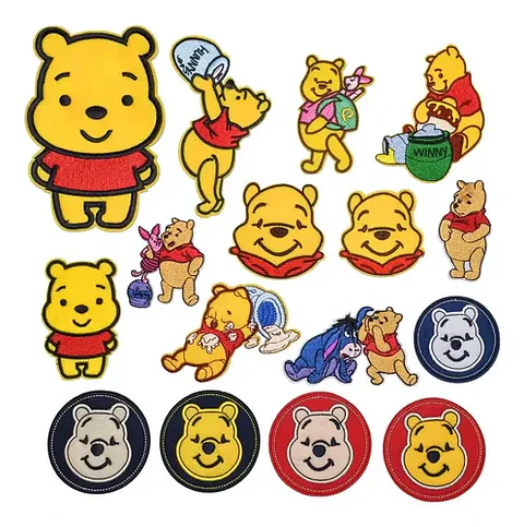 Winnie Pooh / Set 16 Parches Bordados Para Ropa Winnie Pooh