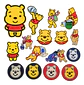Winnie Pooh / Set 16 Parches Bordados Para Ropa Winnie Pooh - Miniatura 1