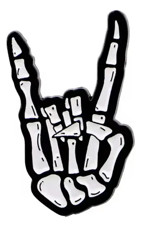 Pins De Rock Hand / Pines Metálicos (broches)