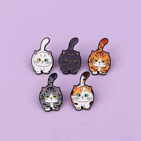Pins De Michis / Gatitos Kawaii / Pines Metálicos (broches)