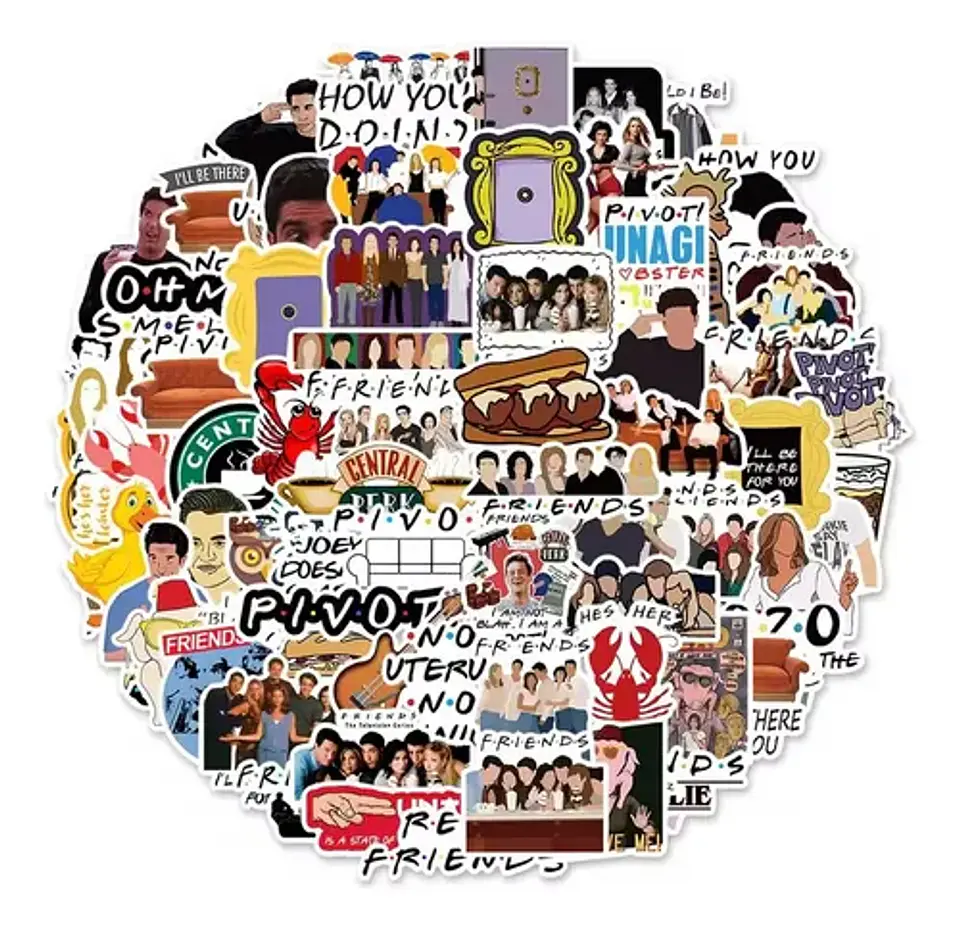 Set 100 Stickers De Friends - Pegatinas / Calcomanias 2