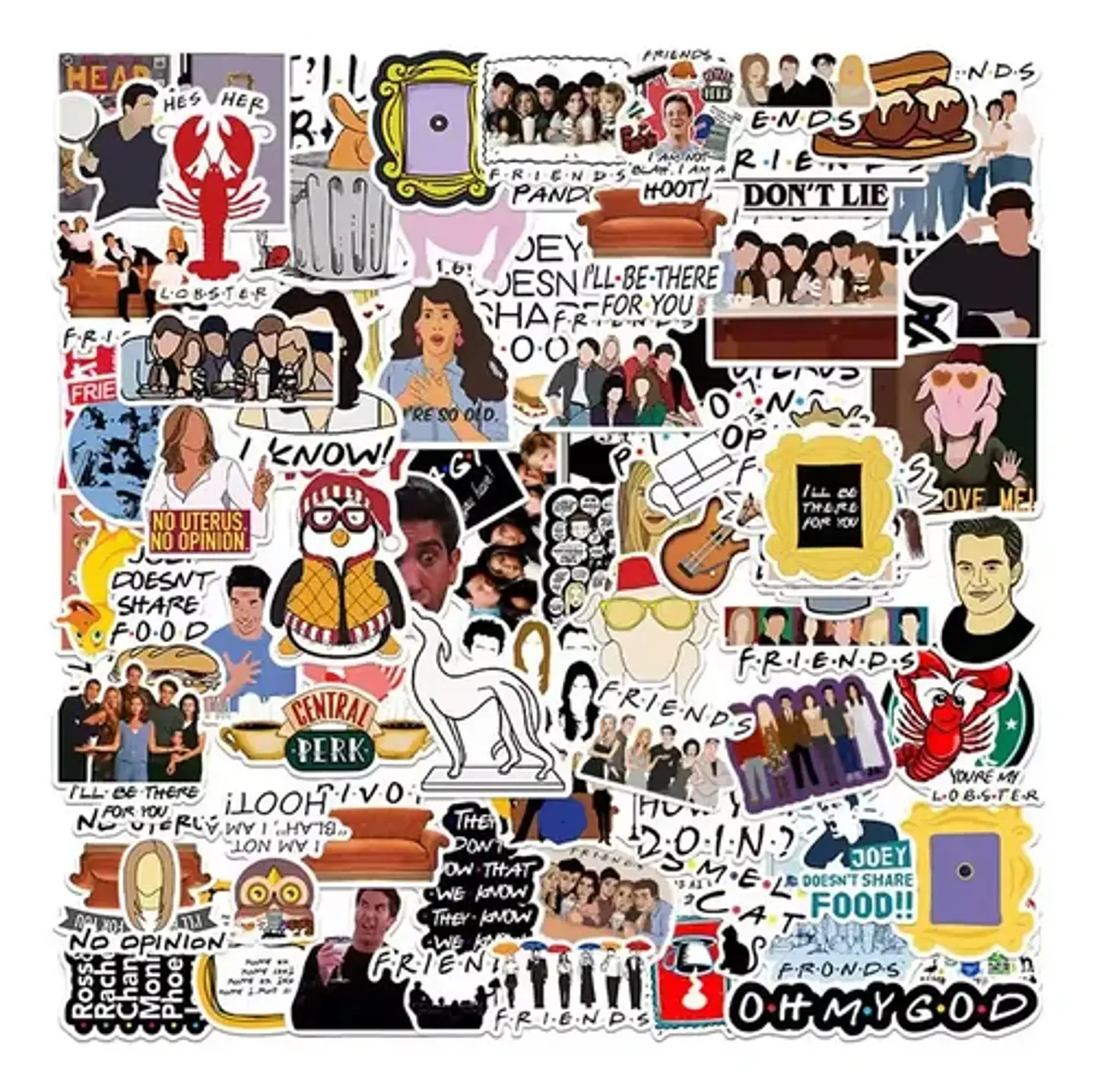 Set 100 Stickers De Friends - Pegatinas / Calcomanias 3