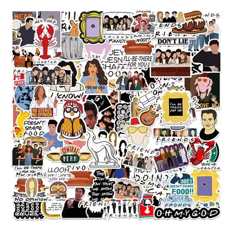 Set 100 Stickers De Friends - Pegatinas / Calcomanias 3