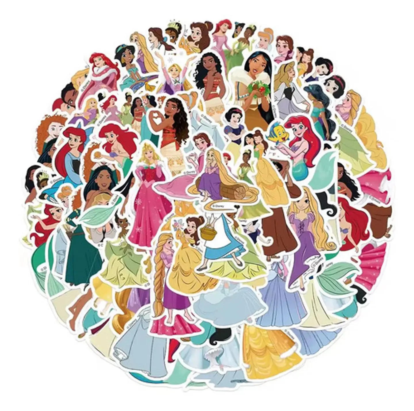 Set 100 Stickers De Princesas Disney- Pegatinas / Calcomania 1