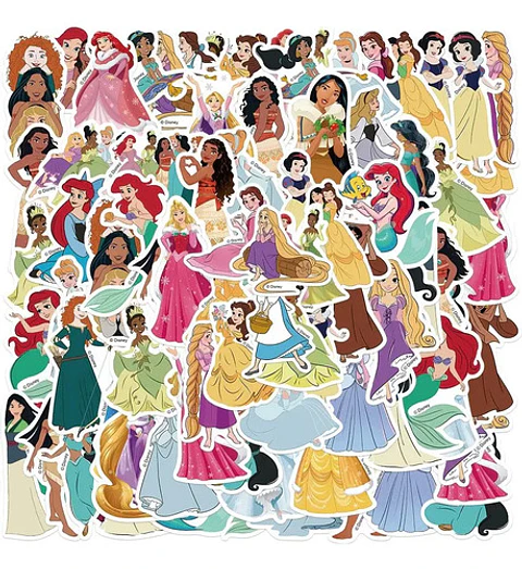Set 100 Stickers De Princesas Disney- Pegatinas / Calcomania