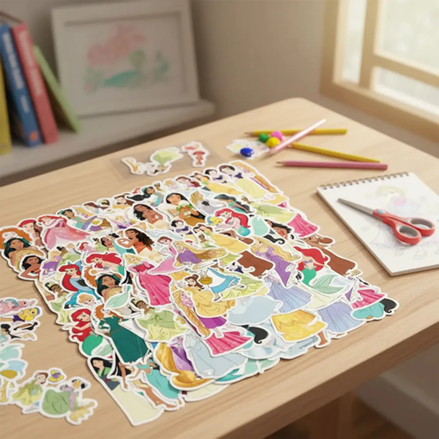 Set 100 Stickers De Princesas Disney- Pegatinas / Calcomania 3