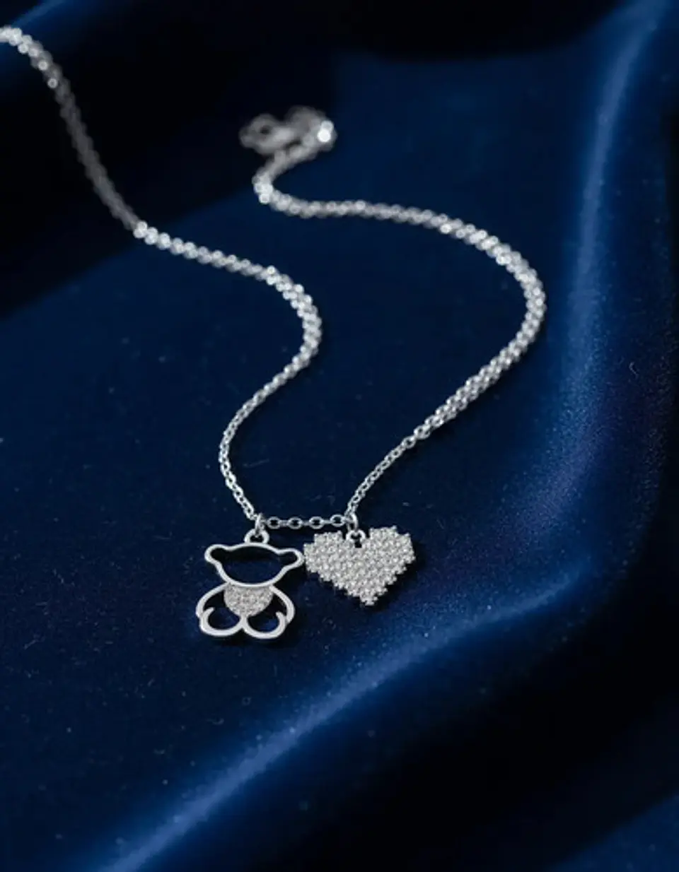 Collar De Osito Con Corazón Elegante Para Dama 1