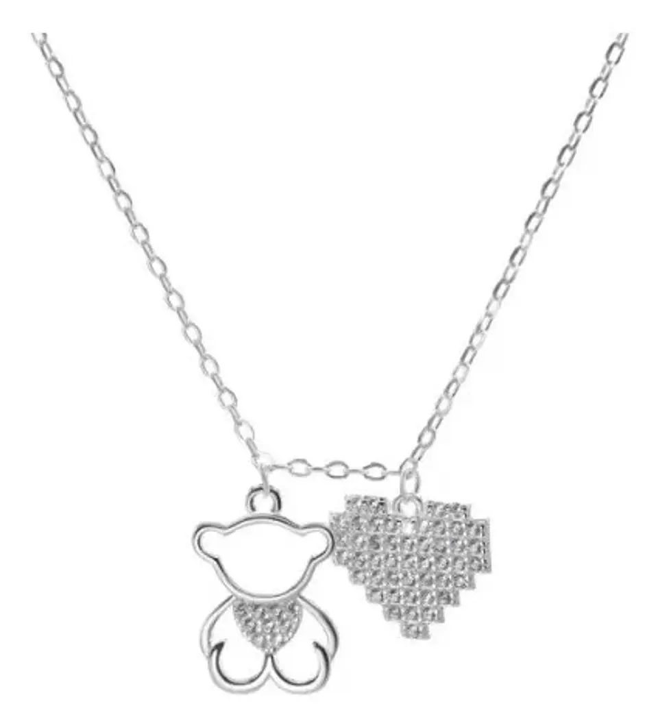 Collar De Osito Con Corazón Elegante Para Dama 2