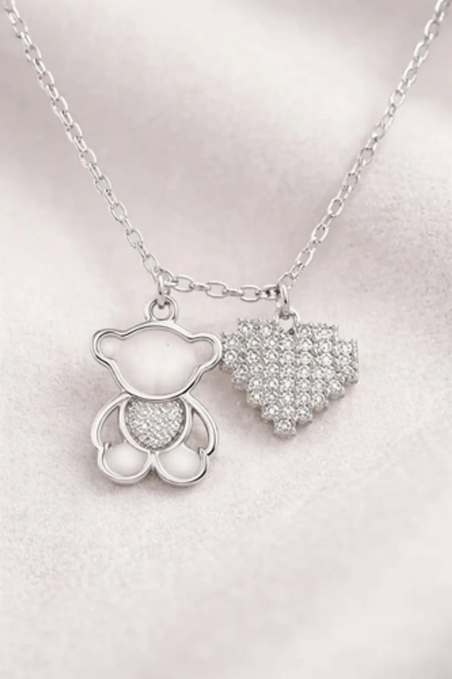 Collar De Osito Con Corazón Elegante Para Dama 3