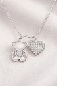 Collar De Osito Con Corazón Elegante Para Dama - Miniatura 3