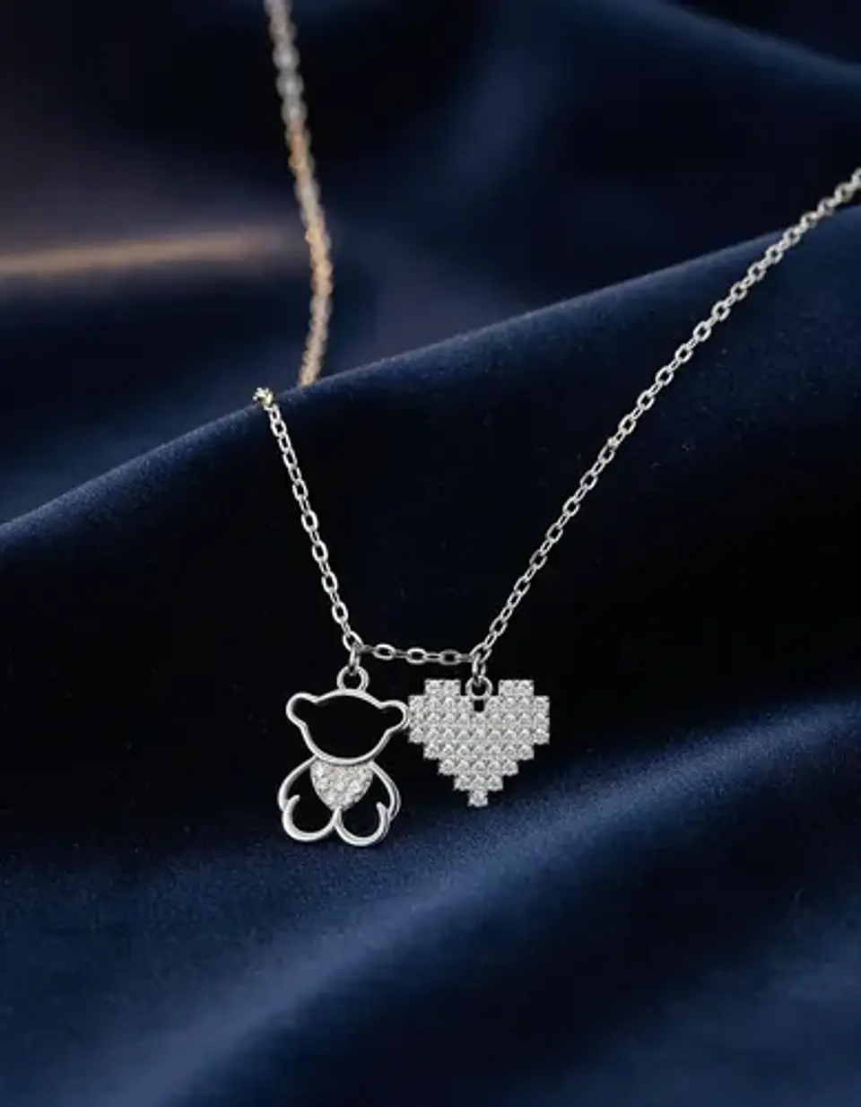 Collar De Osito Con Corazón Elegante Para Dama 4