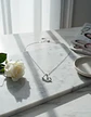 Collar Plata Corazón Irregular Liso Para Dama - Miniatura 2