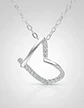 Collar Plata Corazón Irregular Liso Para Dama - Miniatura 3