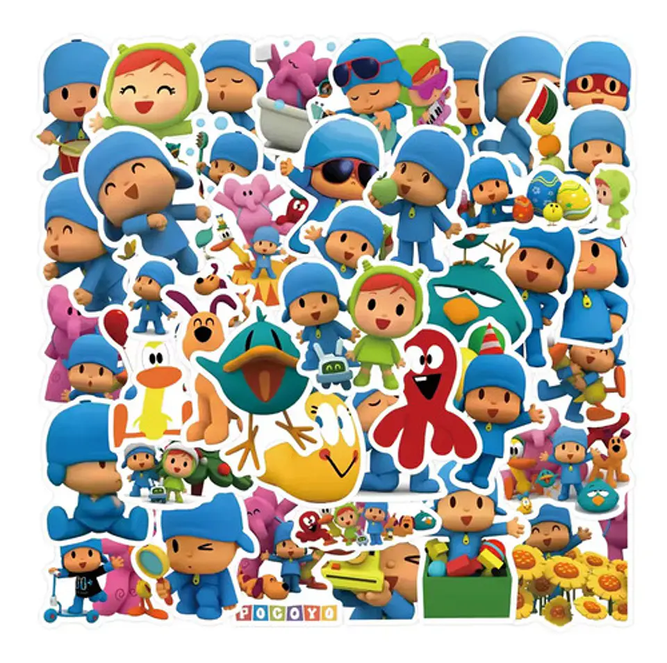 Set 100 Stickers De Pocoyo - Pegatinas / Calcomanias 2