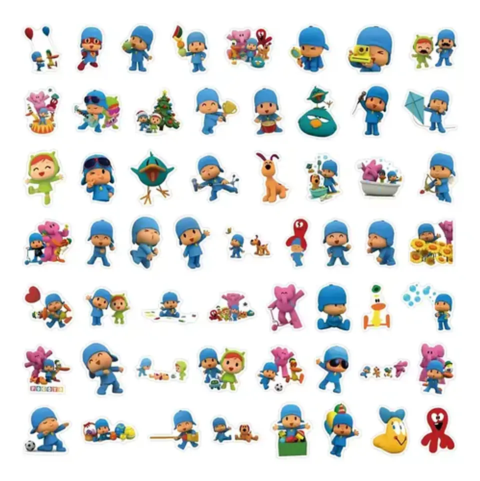 Set 100 Stickers De Pocoyo - Pegatinas / Calcomanias 4