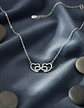 Collar De Plata Corazón Entrelazado Dama - Miniatura 1