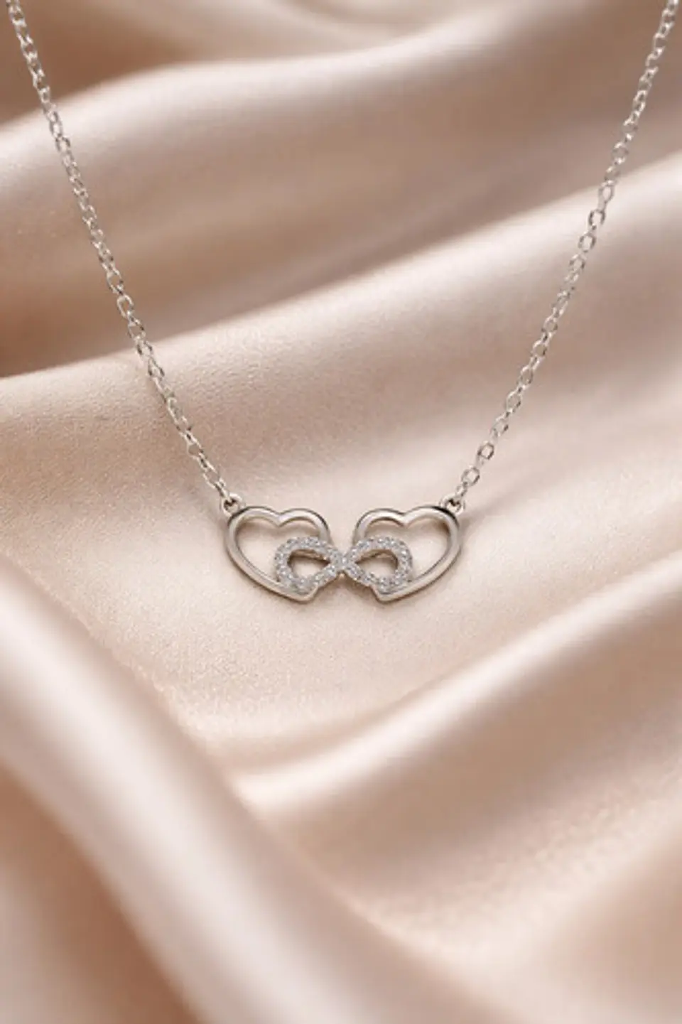 Collar De Plata Corazón Entrelazado Dama 2