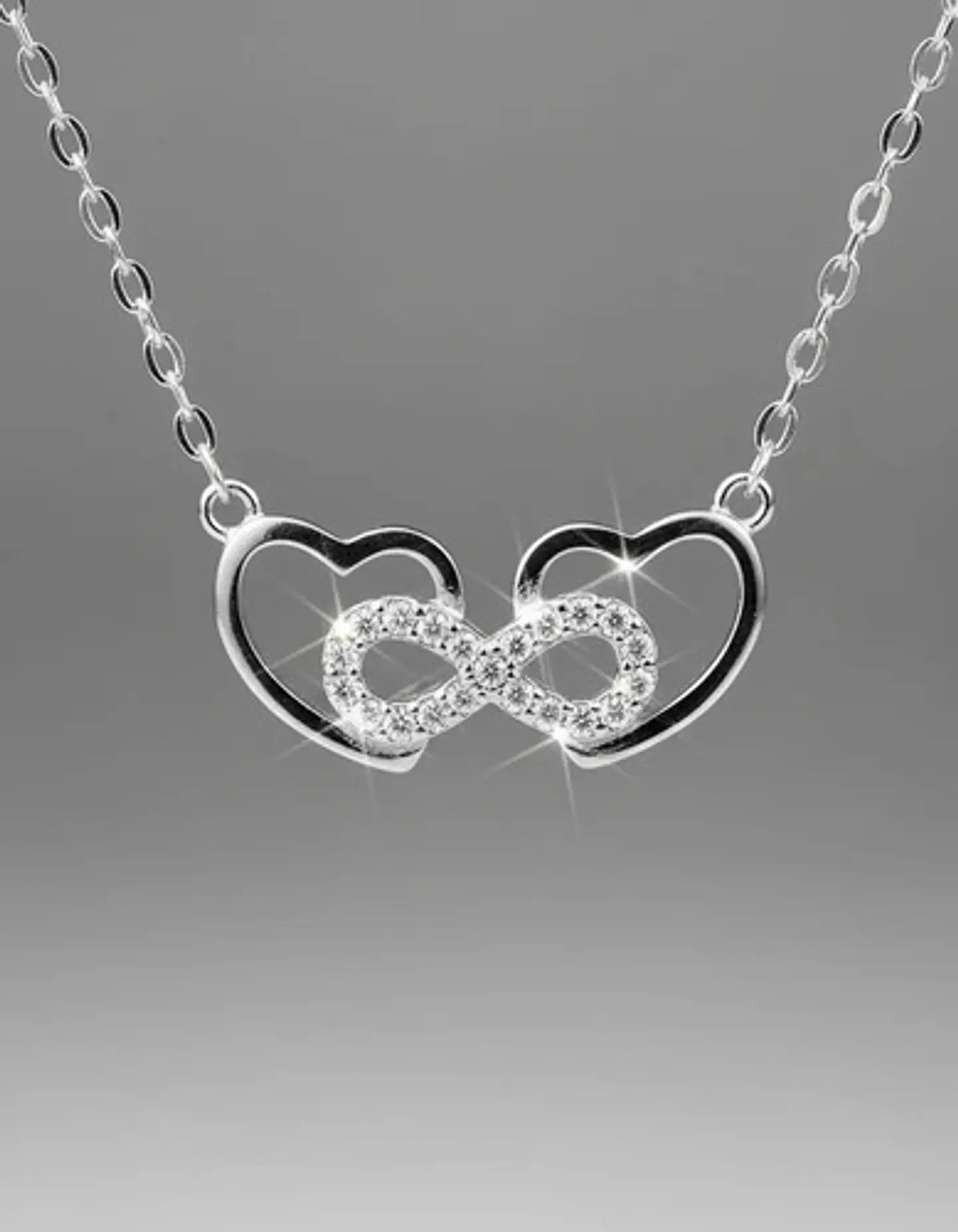 Collar De Plata Corazón Entrelazado Dama 4