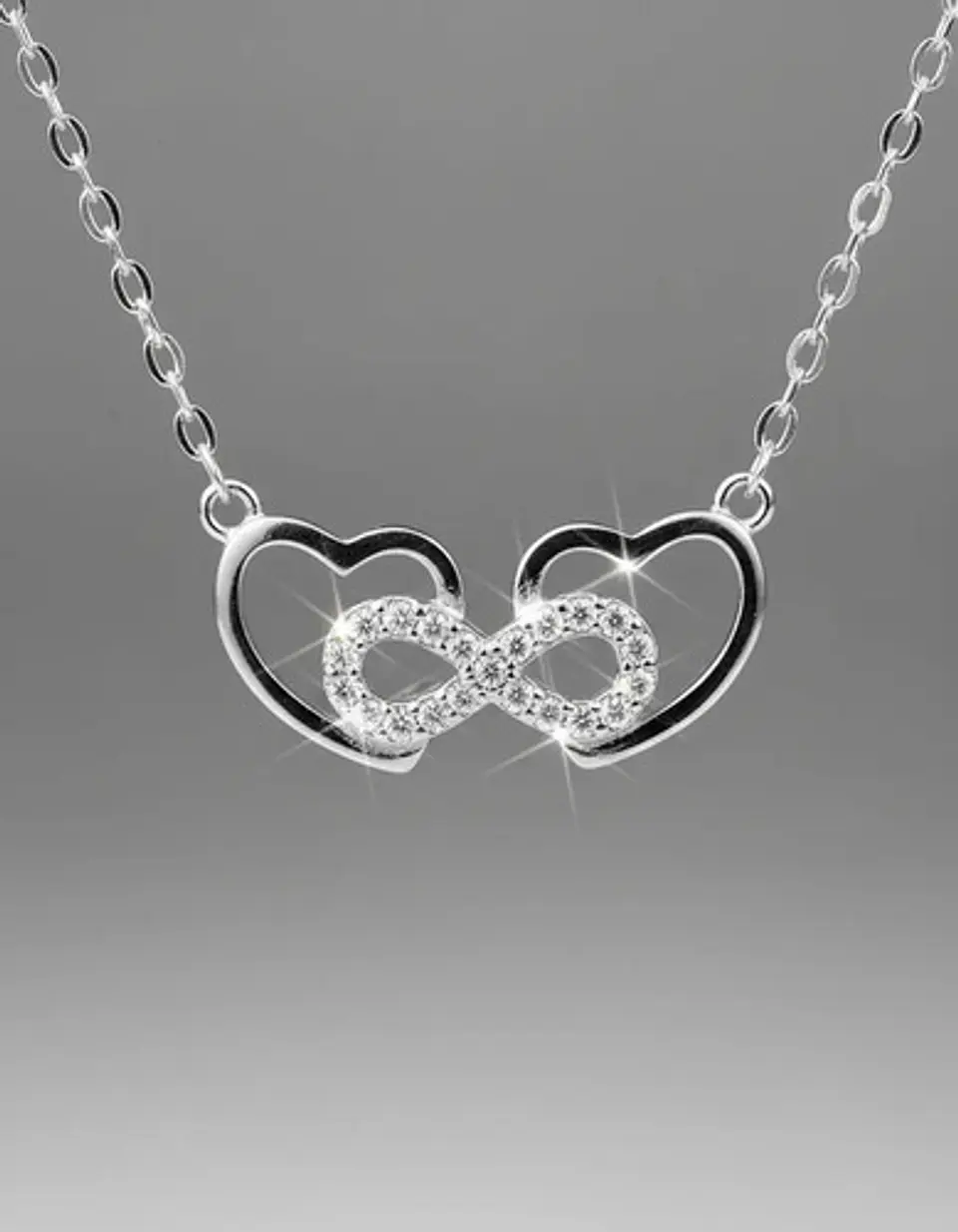 Collar De Plata Corazón Entrelazado Dama 4