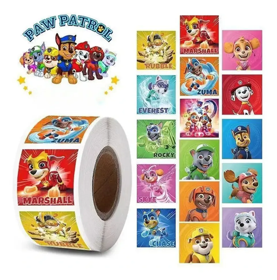 Paw Patrol - Set De 500 Stickers / Rollo De Pegatinas 4
