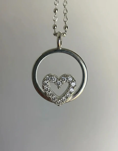 Collar De Plata Corazoncito Plata Fina 925 Para Dama