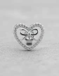 Aros De Plata 925 Corazón Con Cinta Con Pequeños Circones - Miniatura 4