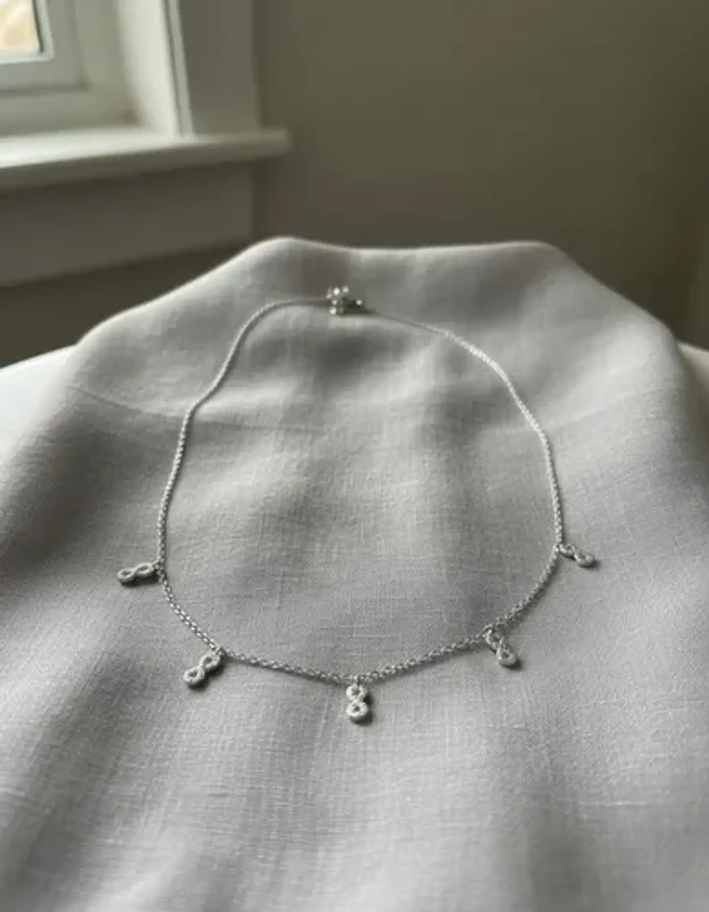 Collar Infinito De Plata Para Dama 1