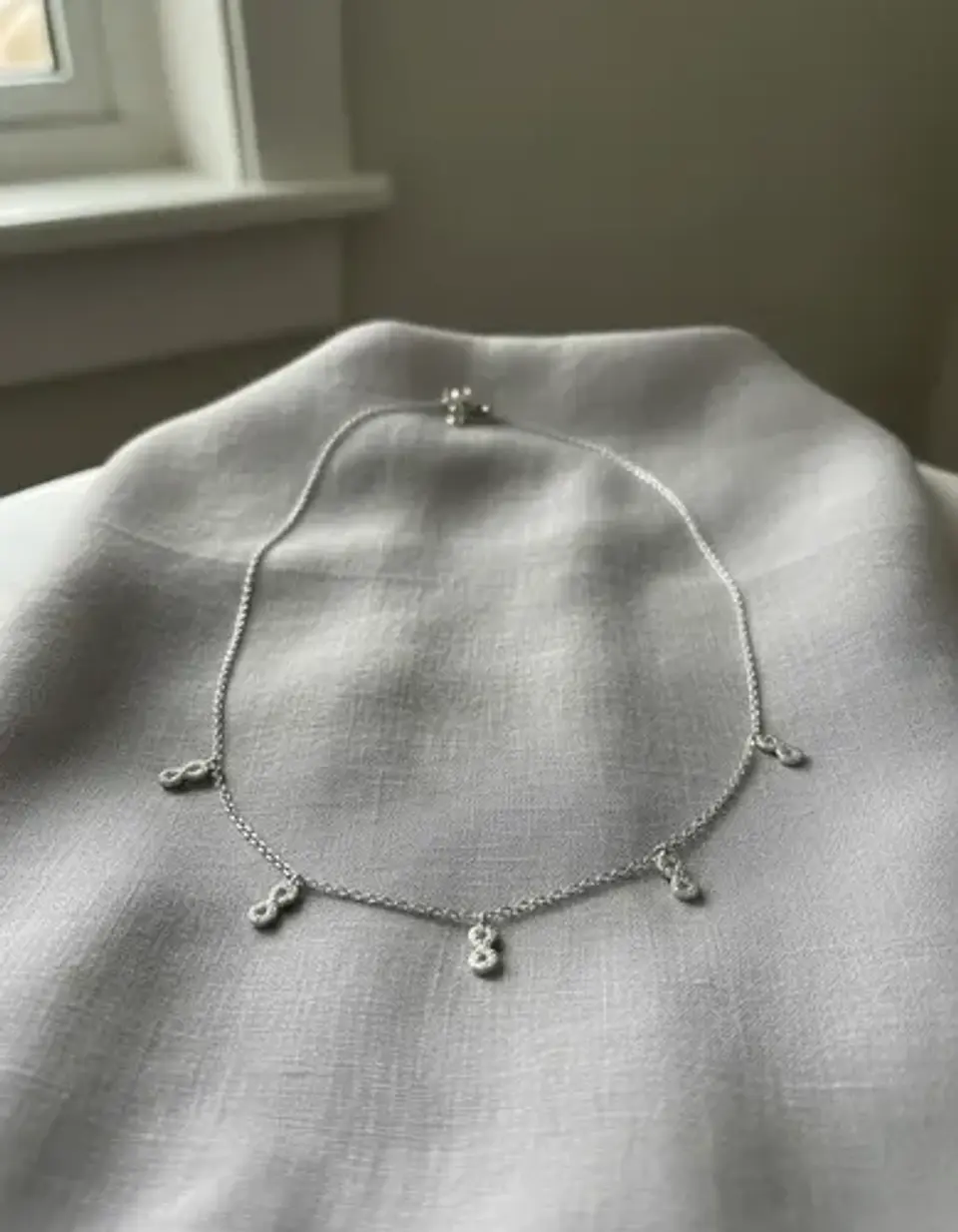 Collar Infinito De Plata Para Dama 1
