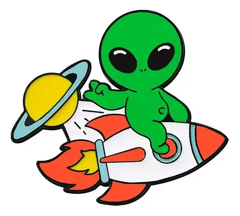 Pins De Aliens / Marcianos / Broches Metálicos (pins)
