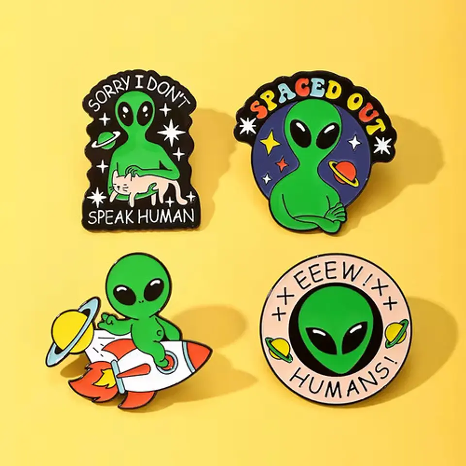 Pins De Aliens / Marcianos / Broches Metálicos (pins) 2