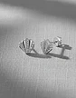 Aros De Plata 925 Concha De Circones Brillantes Mujer - Miniatura 1