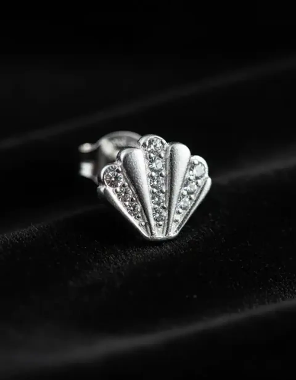 Aros De Plata 925 Concha De Circones Brillantes Mujer 4