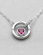 Collar Elegante Plata Fina 925 Corazón Dama - Miniatura 3