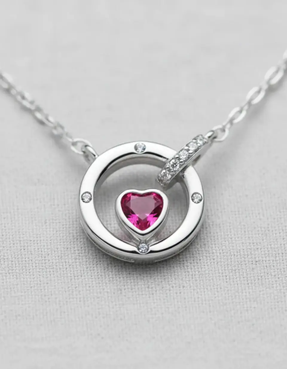 Collar Elegante Plata Fina 925 Corazón Dama 3