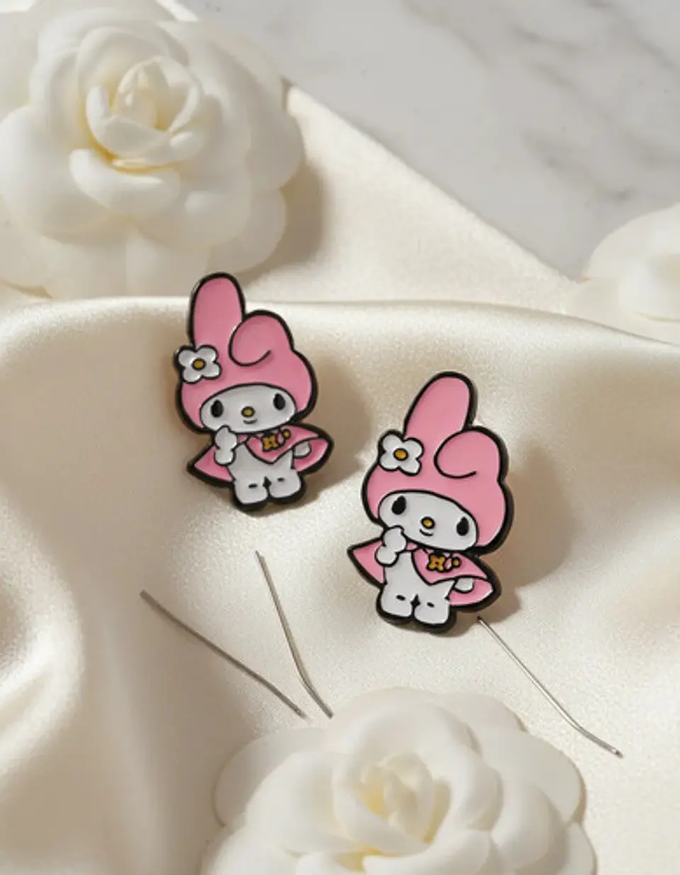 Aros Aretes Pendientes De My Melody / Acero Quirúrgico 1