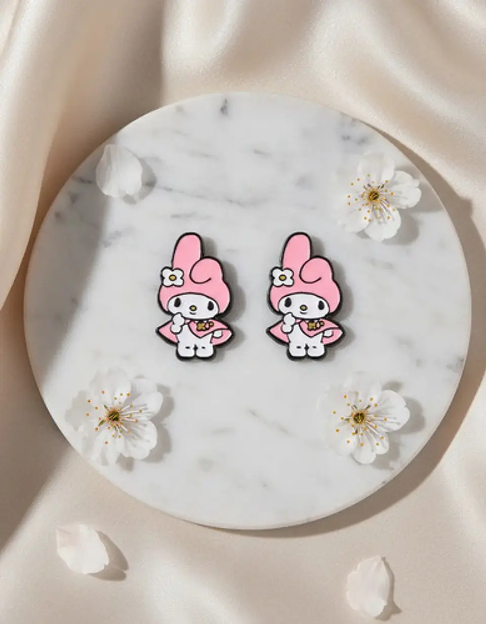 Aros Aretes Pendientes De My Melody / Acero Quirúrgico 2