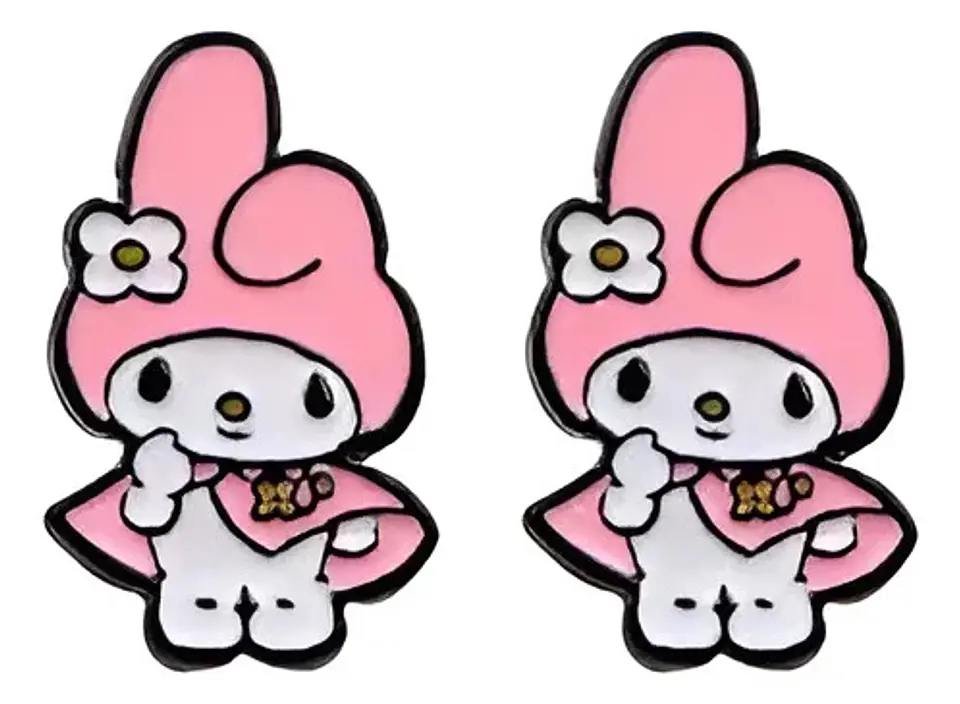 Aros Aretes Pendientes De My Melody / Acero Quirúrgico 3
