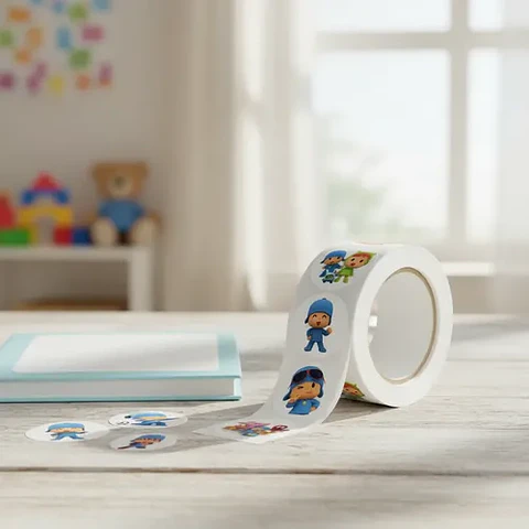 Rollo De Pocoyo - Set 500 Stickers / Rollo De Pegatinas