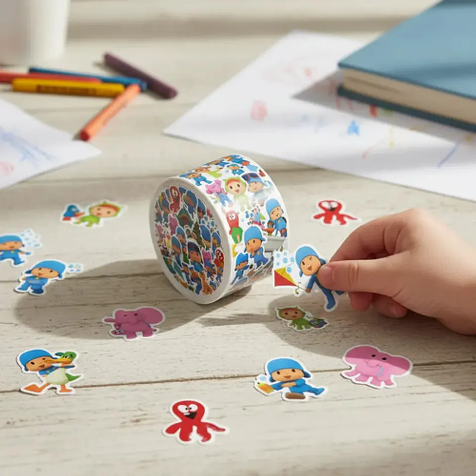 Rollo De Pocoyo - Set 500 Stickers / Rollo De Pegatinas 2