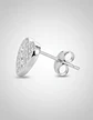 Aros De Plata 925 Corazón Con Pequeños Circones Brillantes - Miniatura 5
