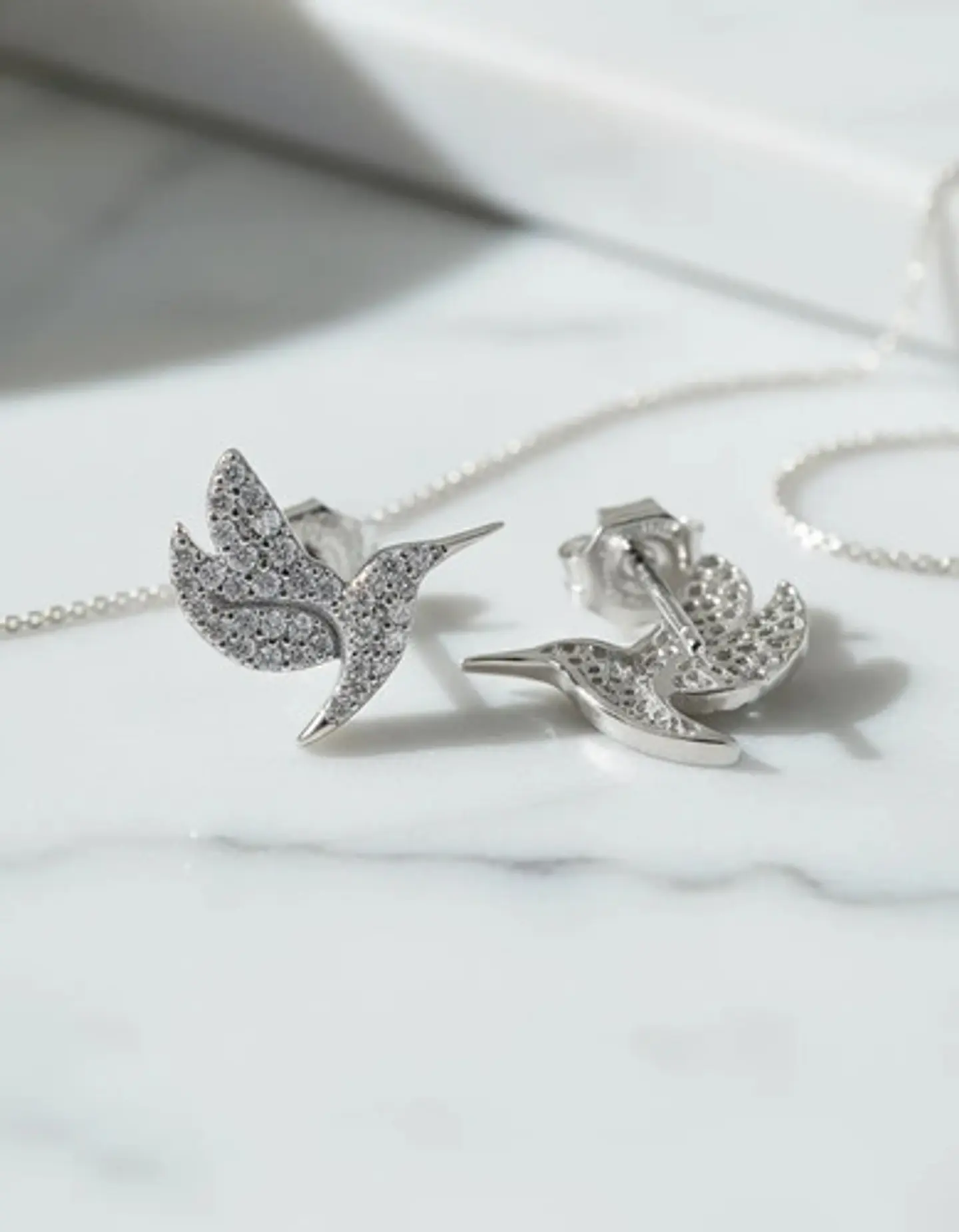 Aros De Plata 925 Diseño Colibrí 1