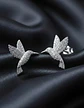 Aros De Plata 925 Diseño Colibrí - Miniatura 2