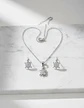 Conjunto Plata 925 Aros+cadena+dije Estilo Tortuguitas Dama - Miniatura 2