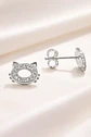 Aros De Plata 925 Diseño Gatitos - Miniatura 1