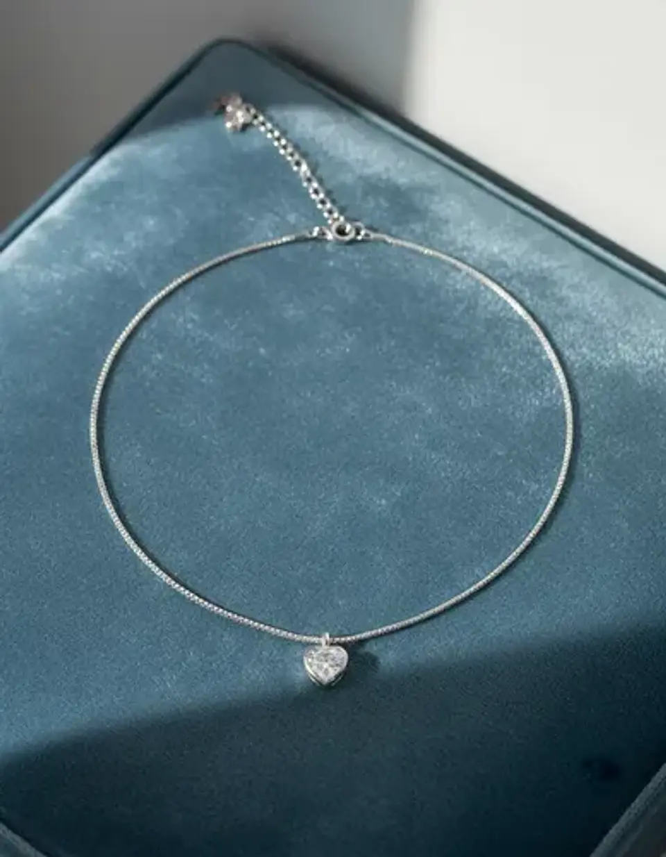 Collar Corazón Plata Fina 925 Elegante Para Dama 1