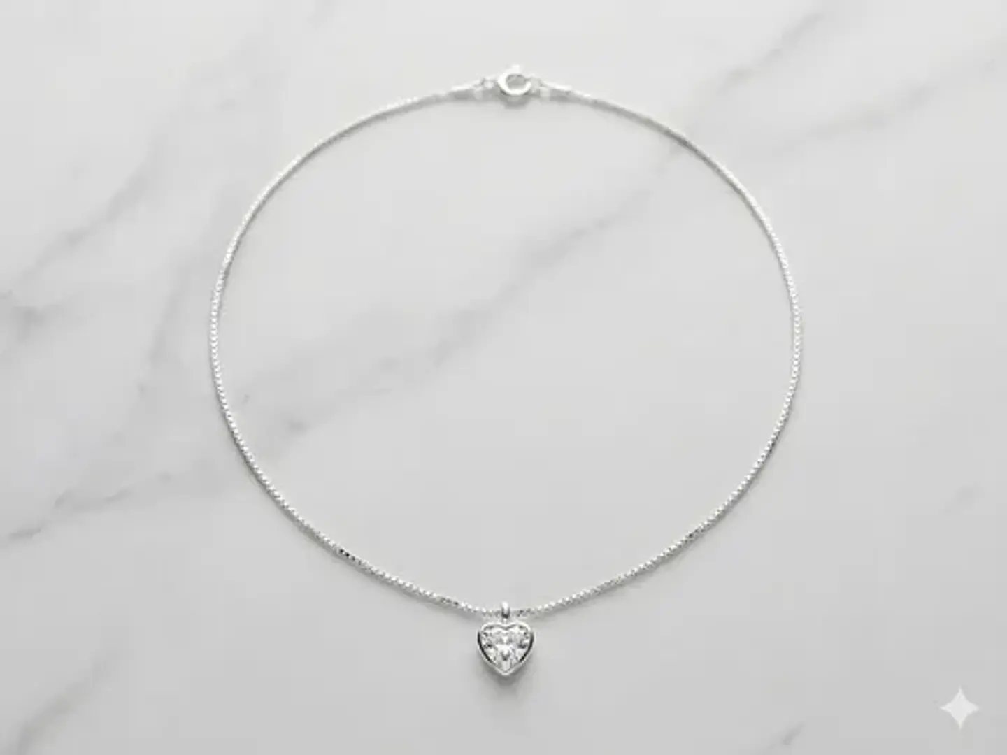 Collar Corazón Plata Fina 925 Elegante Para Dama 2