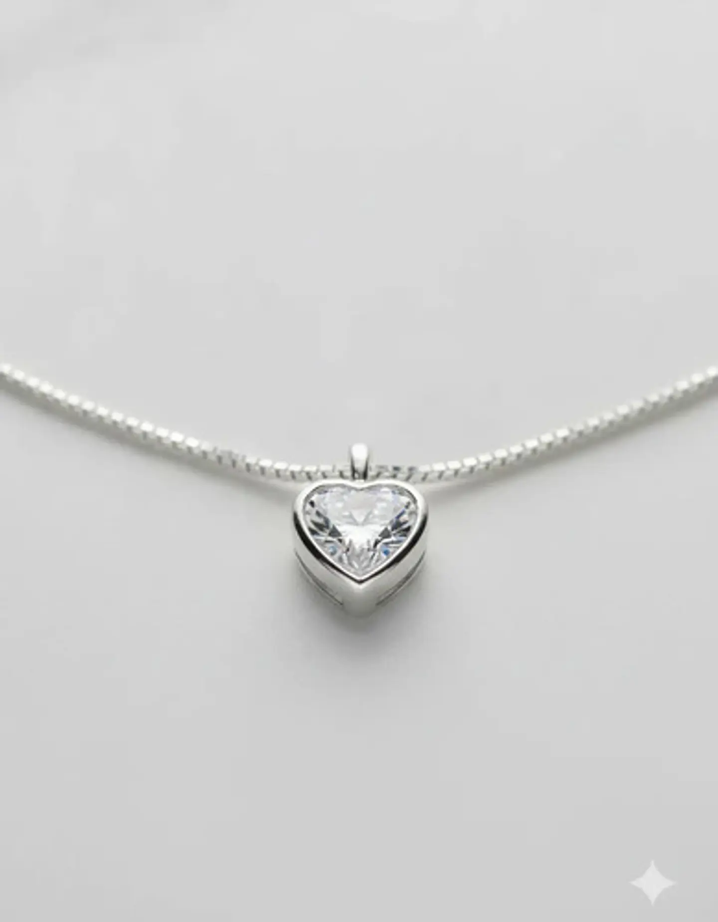 Collar Corazón Plata Fina 925 Elegante Para Dama 3