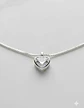 Collar Corazón Plata Fina 925 Elegante Para Dama - Miniatura 3