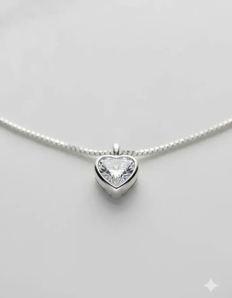 Collar Corazón Plata Fina 925 Elegante Para Dama 3